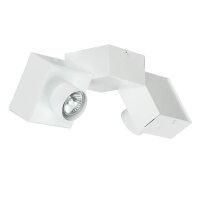 Plafonnier Quader Design Blanc Métal 2x GU10
