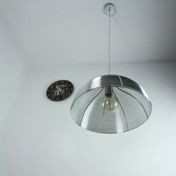 Lampe à suspendre réglable en hauteur Moderne en argent