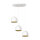 Suspension blanche m&eacute;tal 3 flammes ronde r&eacute;tro