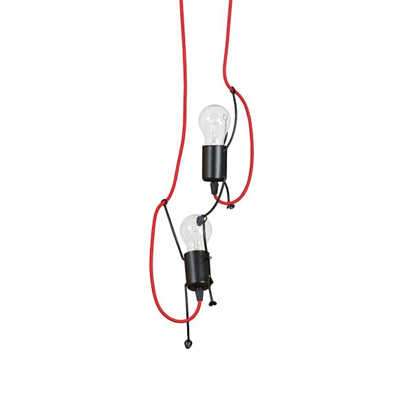 Lampe de chambre denfant Bobby Noir Rouge Aventure