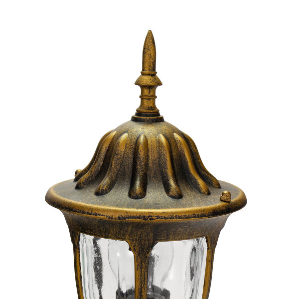 Lampe de socle extérieure Rustique en or 43 cm IP43
