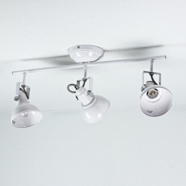 Projecteur rétro orientable blanc 3-flmg E14 GINA