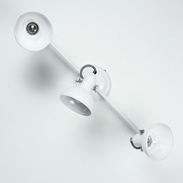 Projecteur rétro orientable blanc 3-flmg E14 GINA