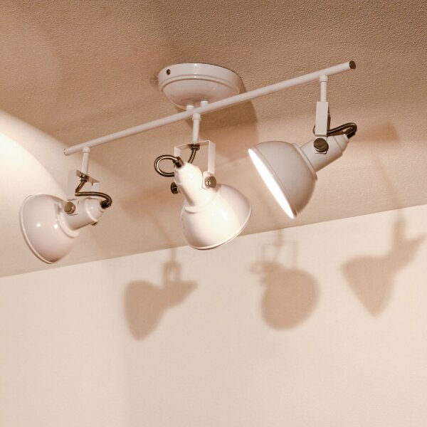 Projecteur rétro orientable blanc 3-flmg E14 GINA