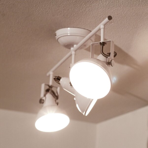 Projecteur rétro orientable blanc 3-flmg E14 GINA