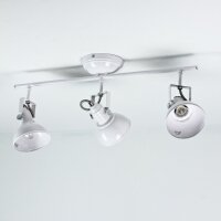 Projecteur rétro orientable blanc 3-flmg E14 GINA