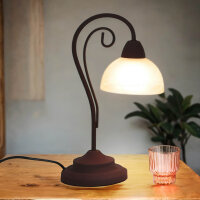 Lampe de table rustique Country couleur rouille