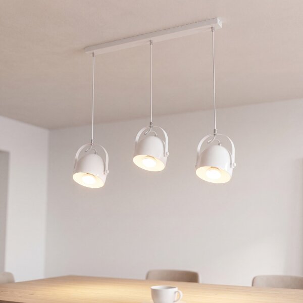Lampe à suspendre blanche abat-jour réglable table à manger