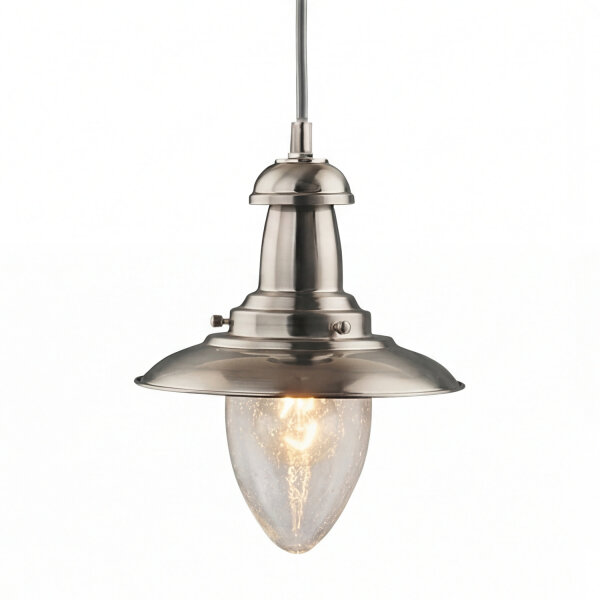 Lampe suspendue aspect argenté