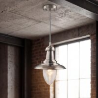 Lampe suspendue aspect argenté