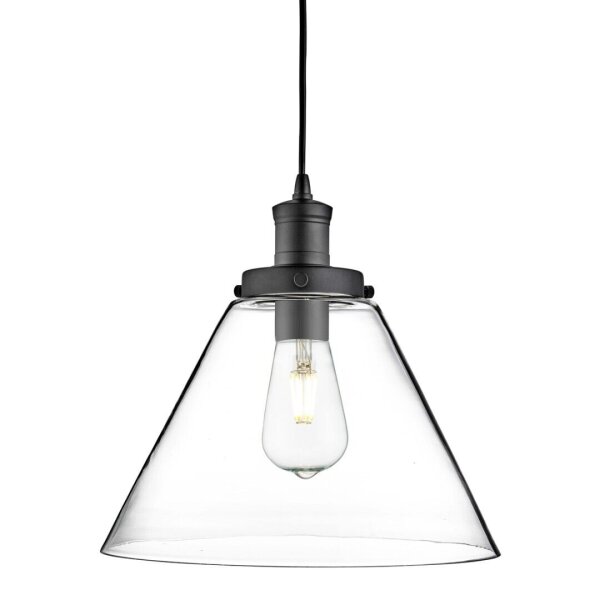 Lampe à suspendre vintage noire