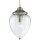 Suspension allongée rustique E27 avec abat-jour en verre Bronze