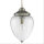 Suspension allongée rustique E27 avec abat-jour en verre Bronze