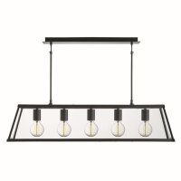 Lampe à suspendre VOYAGER en noir 5-flmg