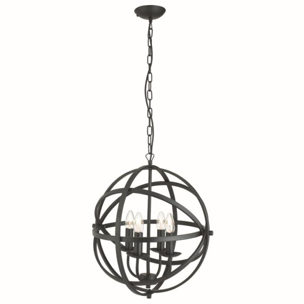 Lampe à suspendre en noir 4-flmg