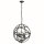 Lampe &agrave; suspendre en noir 4-flmg