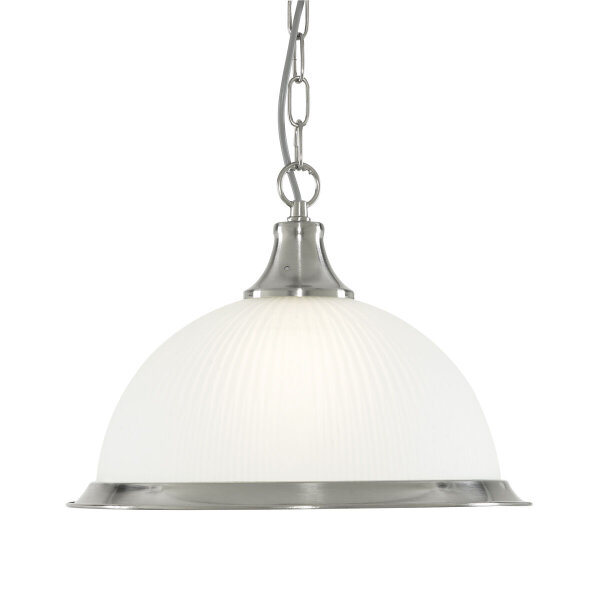 Lampe suspendue avec abat-jour en verre Argenté