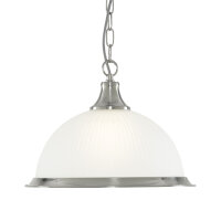 Lampe suspendue avec abat-jour en verre Argenté