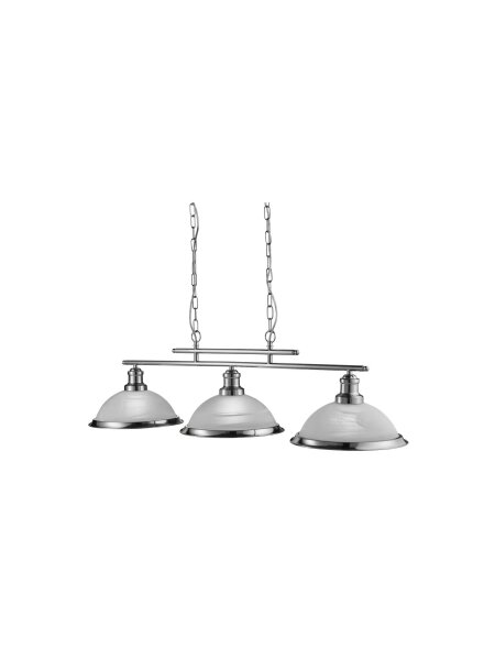 Lampe à suspendre BISTRO en argent 3-flmg.