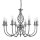 Lustre argenté Art Nouveau 8-flmg.