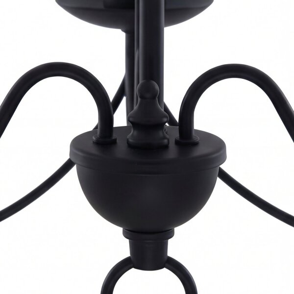 Lustre en noir mat 3-flmg.