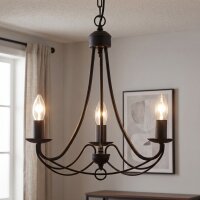 Lustre en noir mat 3-flmg.