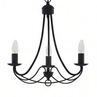 Lustre en noir mat 3-flmg.