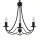 Lustre en noir mat 3-flmg.