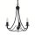 Lustre en noir mat 3-flmg.