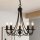 Lustre en noir mat 5-flmg.