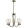 Lampe &agrave; suspendre 5-flmg. style art nouveau laiton