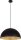 Suspension moderne noir or Ferra