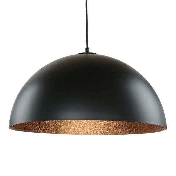 Lampe à suspendre moderne noire cuivre Ferra