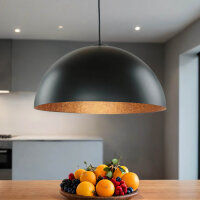 Lampe &agrave; suspendre moderne noire cuivre Ferra