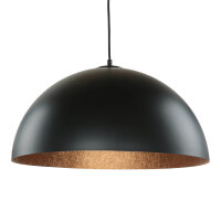 Lampe à suspendre moderne noire cuivre Ferra