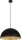 Suspension ronde noir or Ferra
