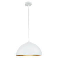 Suspension ronde blanc or Ferra