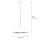 Suspension ronde blanc or Ferra
