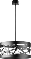 Lampe à suspendre moderne noire Ferva abat-jour...
