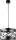 Suspension moderne noire Ferva abat-jour ouvert
