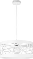 Suspension moderne blanc Ferva abat-jour ouvert
