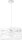 Suspension moderne blanc Ferva abat-jour ouvert