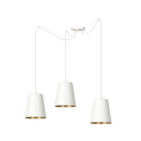 Lampe &agrave; suspendre flexible avec abat-jour blanc...