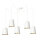 Lampe &agrave; suspendre flexible avec abat-jour blanc or 5 flammes