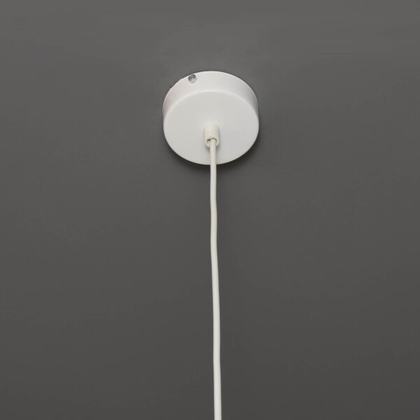 Suspension blanche ronde géométrique