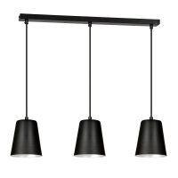 Lampe &agrave; suspendre avec abat-jour Noir M&eacute;tal...