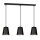 Lampe à suspendre avec abat-jour Noir Métal 3-flamme E27