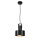 Lampe à suspendre cool Rif Noir avec étrier décoratif