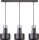 Lampe &agrave; suspendre cool Rif Noir avec &eacute;trier d&eacute;coratif 3 flmg