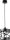 Suspension moderne noire Ferva abat-jour ouvert